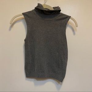 Brandy Melville Knit Gray Turtleneck Tank Top